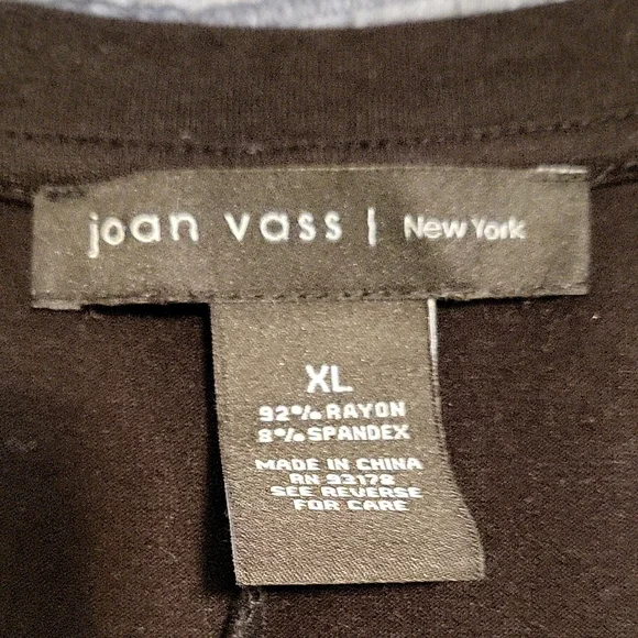 Joan Vass Black Tie Front Relaxed Blouse - Picture 6 of 6